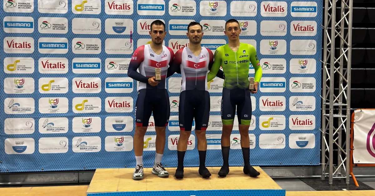 Ulusal bisikletçiler Portekiz’de kürsüyü paylaştı